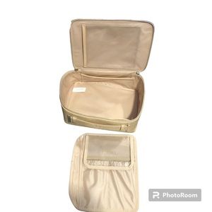 Creme Colored Cosmetic Bag